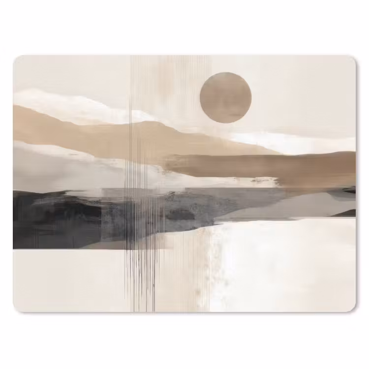 Minimalistisch - Landschap - Dimensie muismat rubber klein -3d