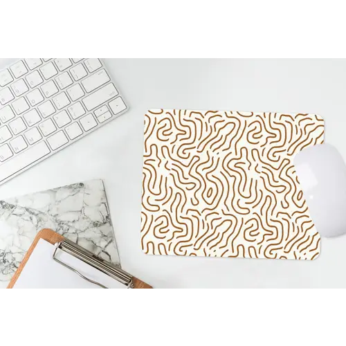 Minimalistisch - Patroon - Terracotta muismat rubber klein 262 -witbureau