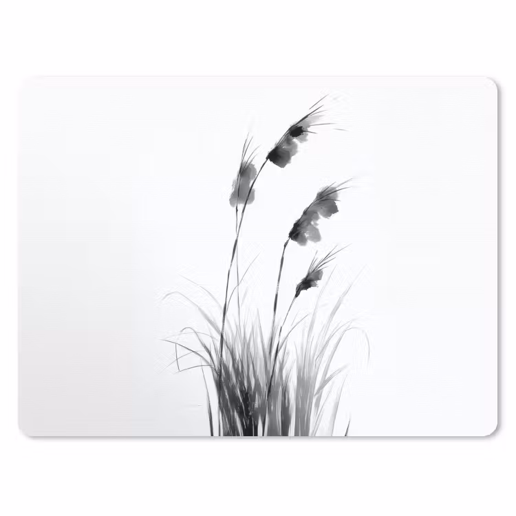 Minimalistisch - Stelen - Wit muismat rubber klein -3d