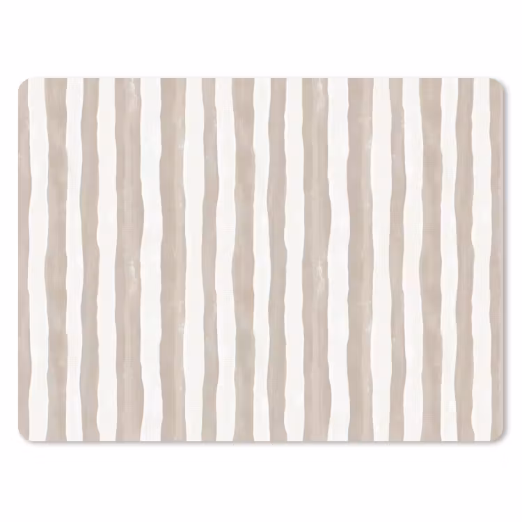 Minimalistisch - Strepen - Beige muismat rubber klein 262 -3d