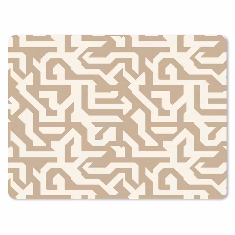 Modern - Abstract - Beige muismat rubber klein 262 -3d