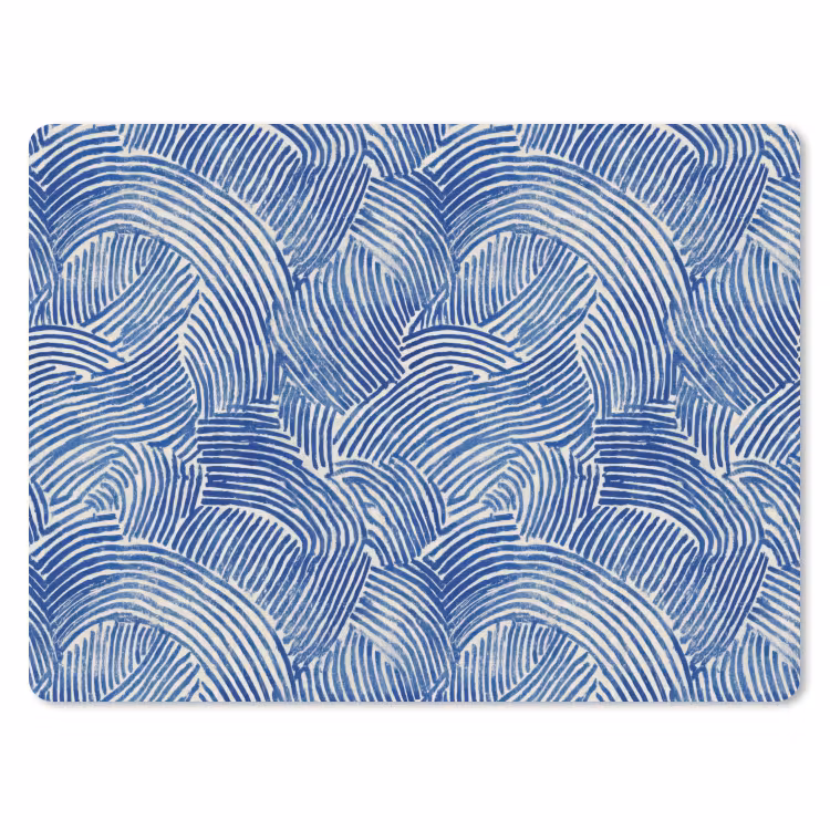 Modern - Abstract - Blauw muismat rubber klein 262 -3d