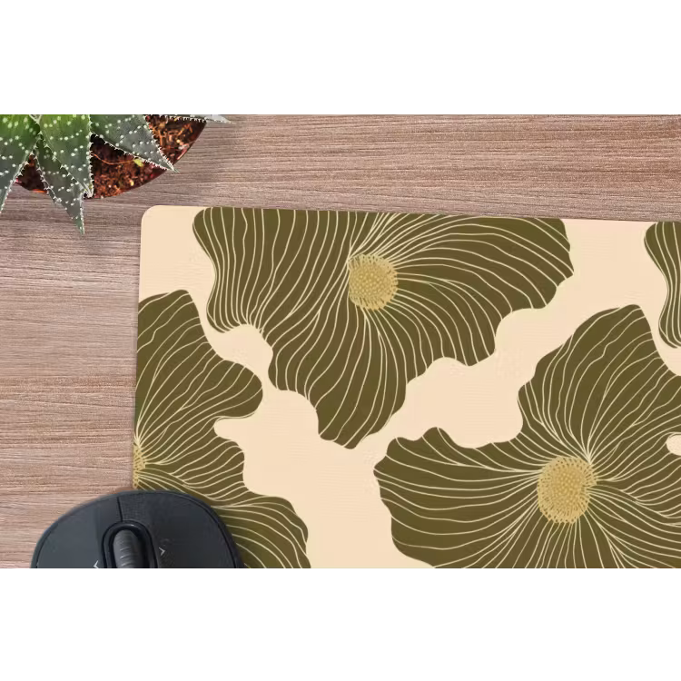 Modern - Abstract - Groen muismat rubber klein 262 -closeup