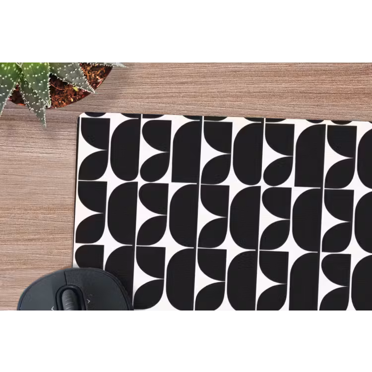 Modern - Geometrisch - Zwart muismat rubber klein 262 -closeup