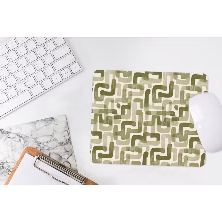 Modern - Grafisch - Groen muismat rubber klein 262 -witbureau