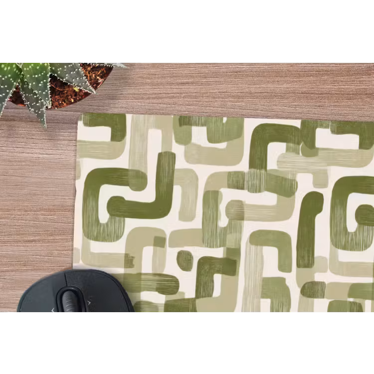 Modern - Grafisch - Groen muismat rubber klein 262 -closeup