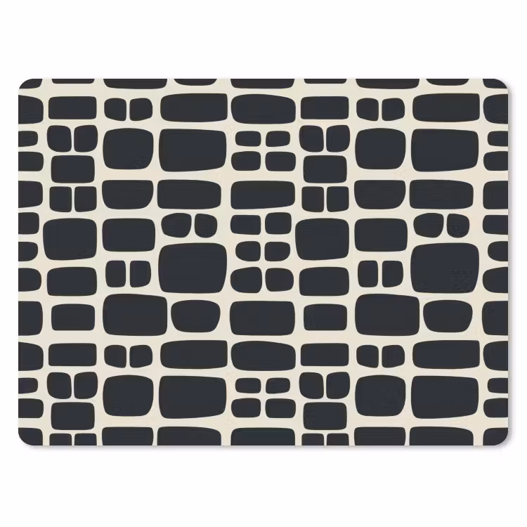 Modern - Organisch - Zwart muismat rubber klein 262 -3d