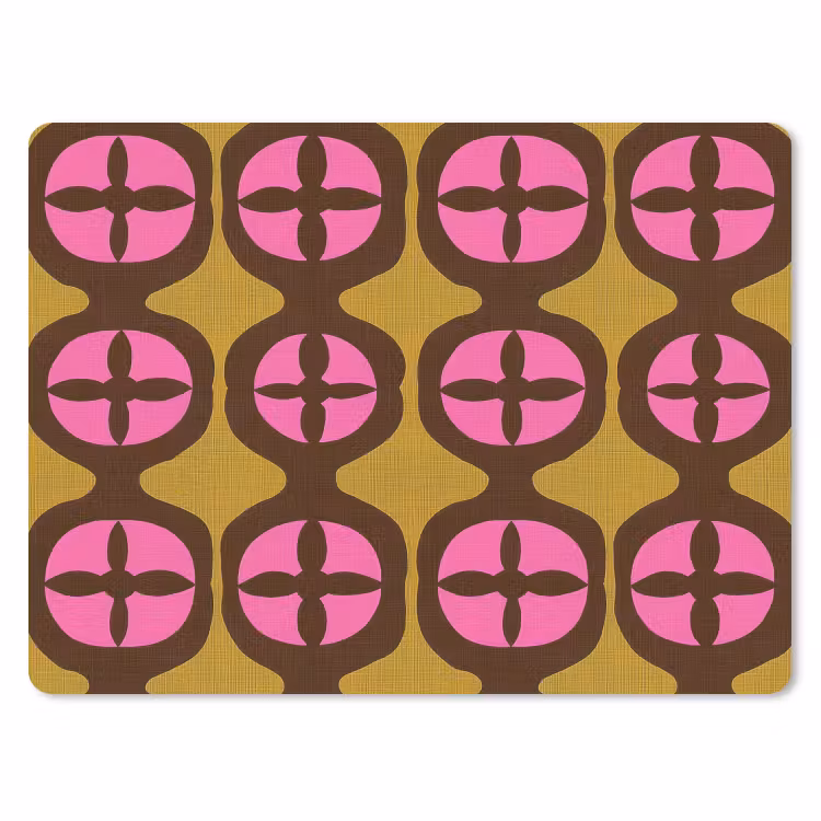 Modern - Patroon - Roze muismat rubber klein 262 -3d