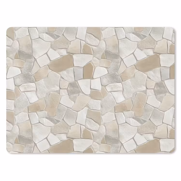 Mozaïek - Stenen - Beige muismat rubber klein 262 -3d