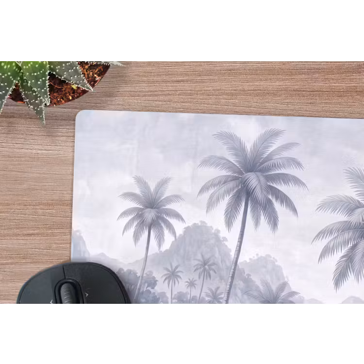 Natuur - Boom - Tropisch - Landschap - Blauw muismat rubber klein -closeup