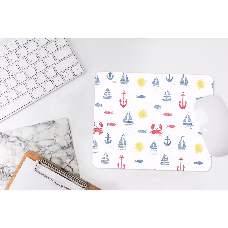 Nautisch - Illustraties - Kleurrijk muismat rubber klein 262 -witbureau