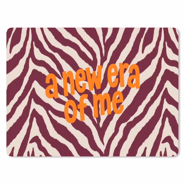 New era - Bordeaux - Zebraprint muismat rubber klein -3d