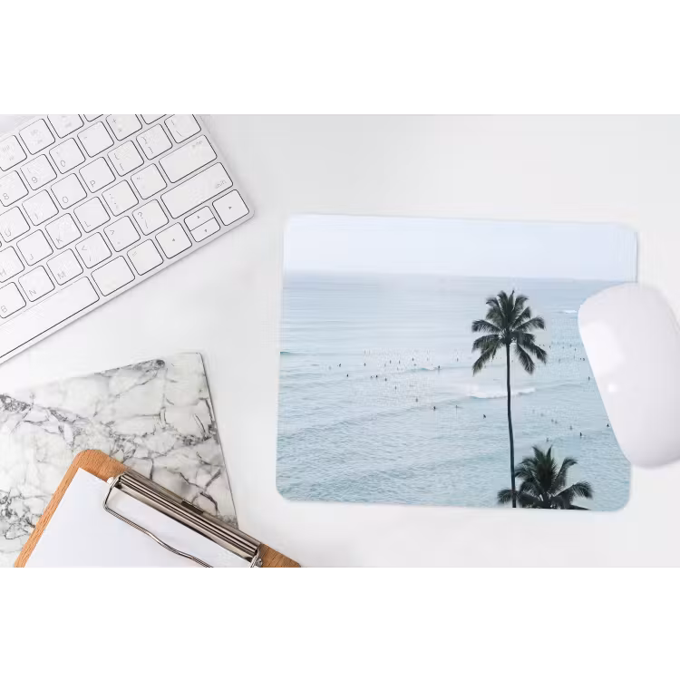 Oceaan - Palmbomen - Surfers muismat rubber klein -witbureau
