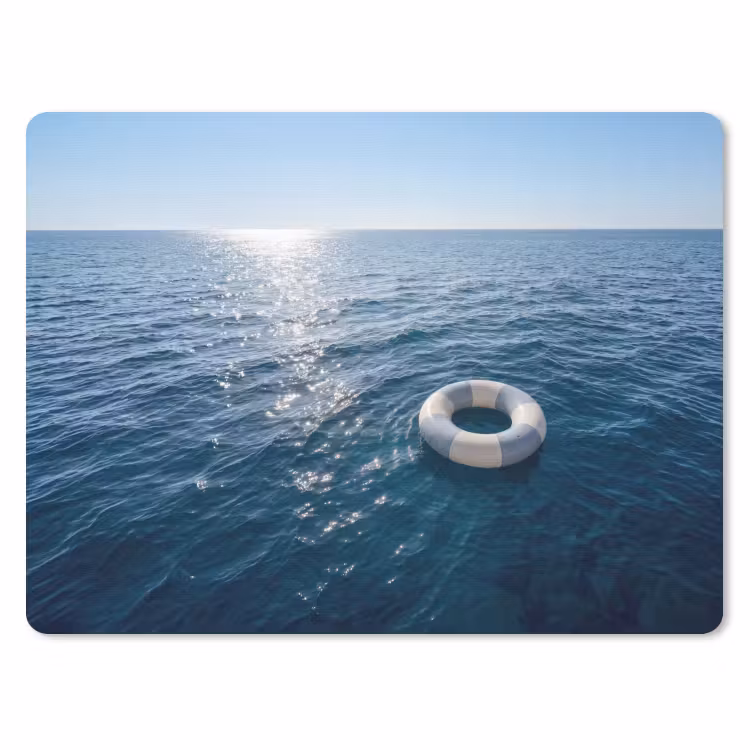 Oceaan - Zwemband - Horizon muismat rubber klein -3d