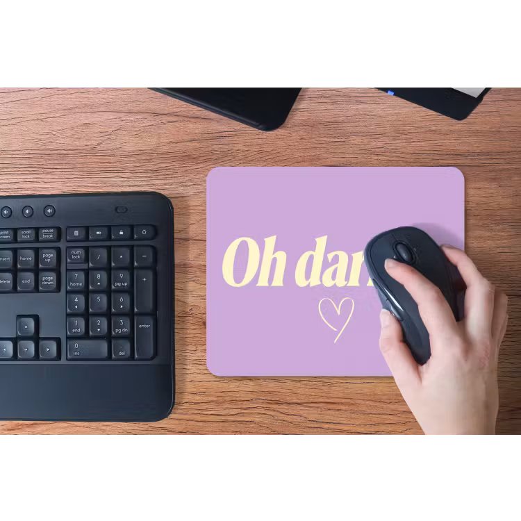 Oh darling - Hart - Paars muismat rubber klein -toetsenbord