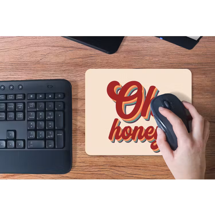 Oh honey - Rood - Schaduw muismat rubber klein -toetsenbord