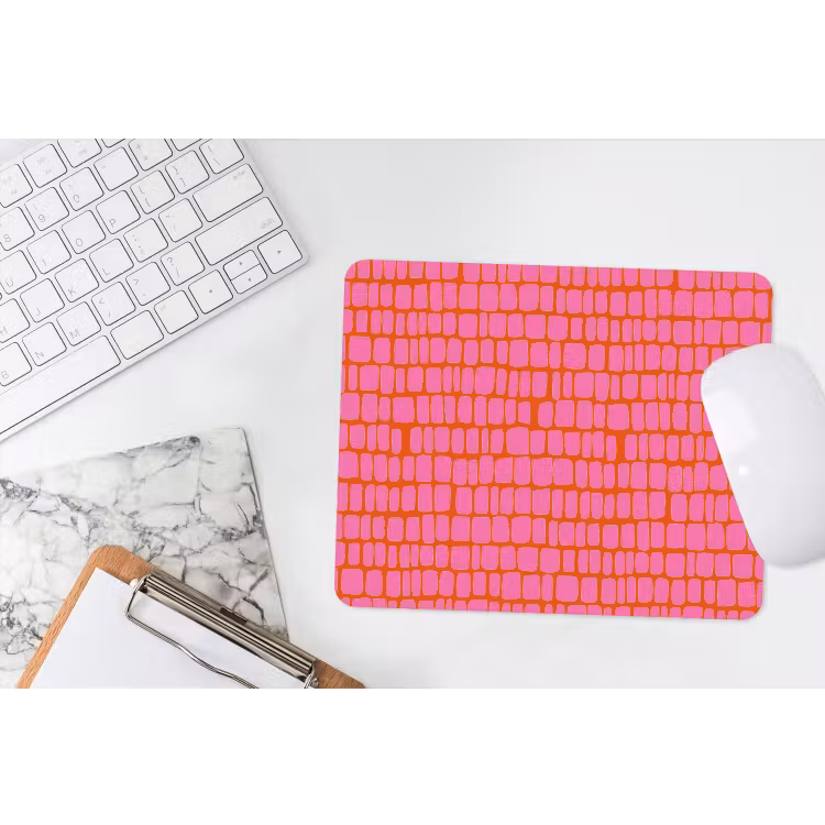 Organisch - Raster - Roze muismat rubber klein 262 -witbureau