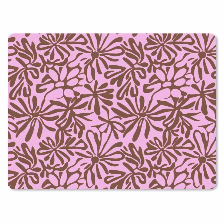 Organisch - Patroon - Roze muismat rubber klein 262 -3d