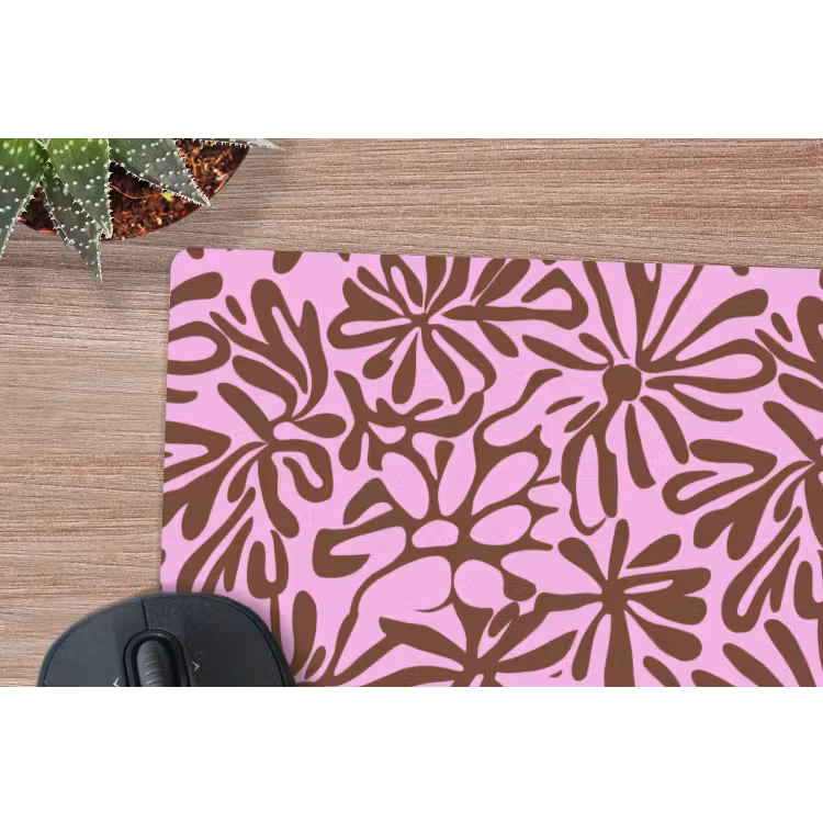 Organisch - Patroon - Roze muismat rubber klein 262 -closeup