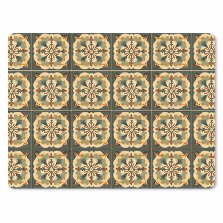 Ornament - Patroon - Groen muismat rubber klein 262 -3d