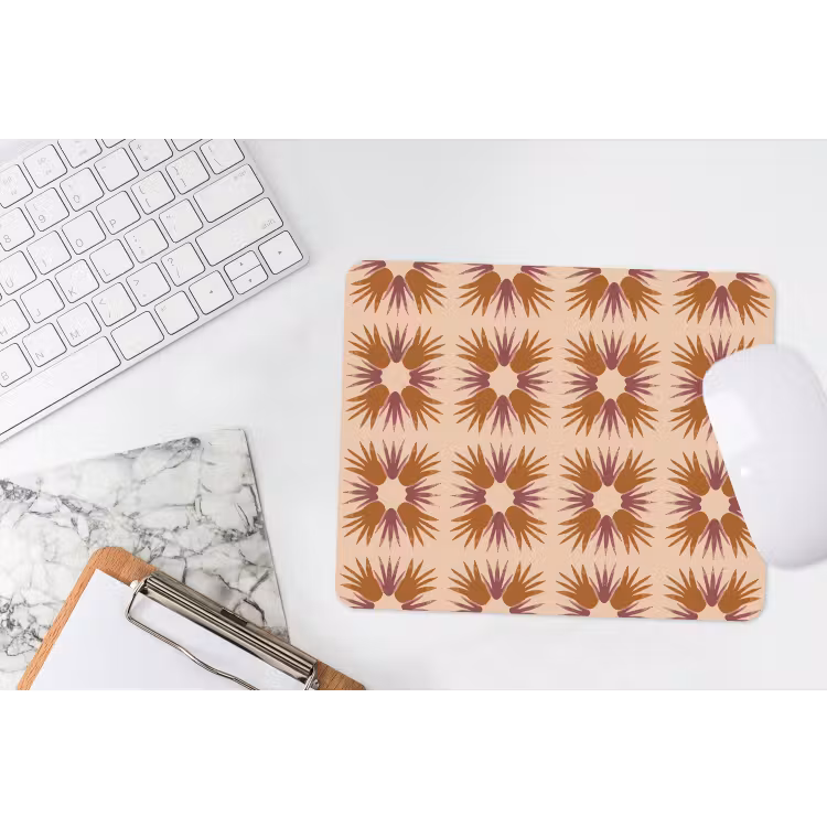 Ornament - Patroon - Oker muismat rubber klein 262 -witbureau