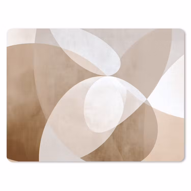 Ovale vormen - Transparant - Zachte overgang muismat rubber klein -3d