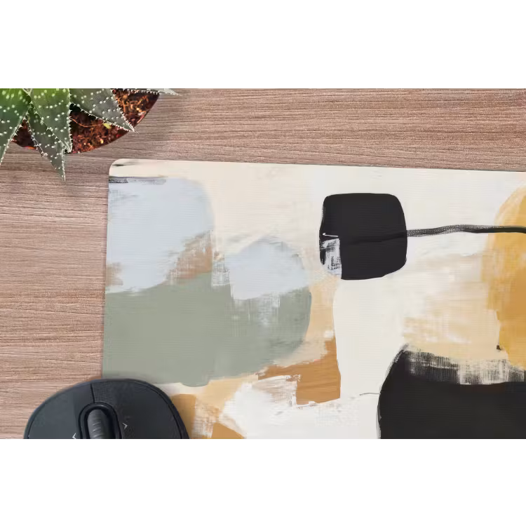 Paint - Abstract - Kleuren muismat rubber klein -closeup