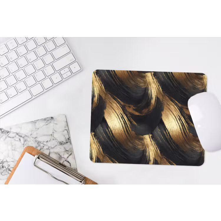 Verfstreken - Abstract - Goud - Zwart muismat rubber klein 262 -witbureau