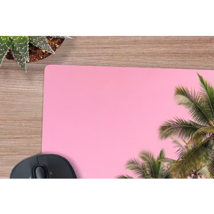 Palmboom - Tropisch - Pink muismat rubber klein -closeup