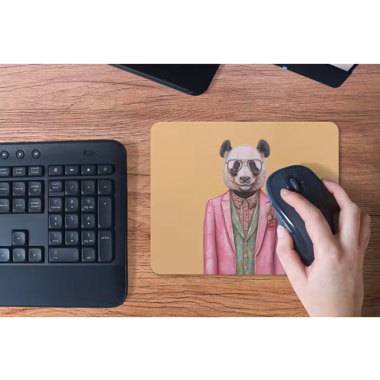 Panda - Pak - Zonnebril - Blauw muismat rubber klein -toetsenbord