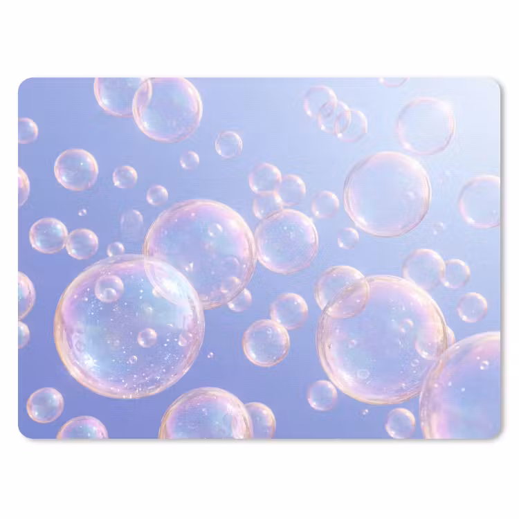 Pastel - Bubbels - Dromerig muismat rubber klein -3d