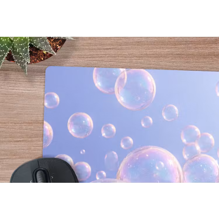 Pastel - Bubbels - Dromerig muismat rubber klein -closeup