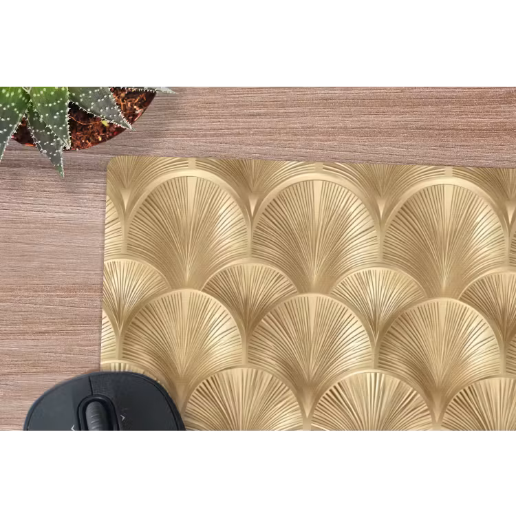 Patroon - Waaier - Goud muismat rubber klein 262 -closeup