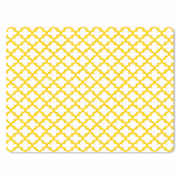Patroon - Geometrisch - Klassiek - Geel muismat rubber klein 262 -3d