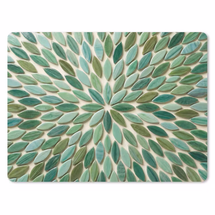 Patroon - Blad - Groen - Abstract muismat rubber klein -3d