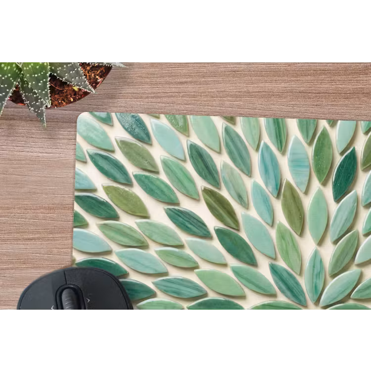 Patroon - Blad - Groen - Abstract muismat rubber klein -closeup