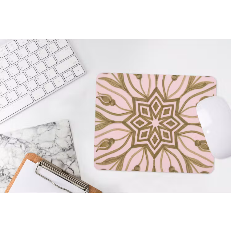 Patroon - Mandala - Decoratie - Abstract - Groen muismat rubber klein -witbureau