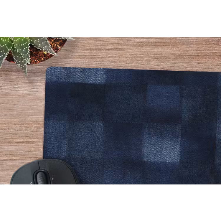 Patroon - Ruit - Marineblauw muismat rubber klein 262 -closeup