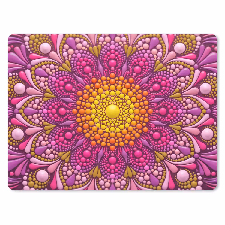 Patroon - Stippen - Abstract - Kleurrijk muismat rubber klein -3d
