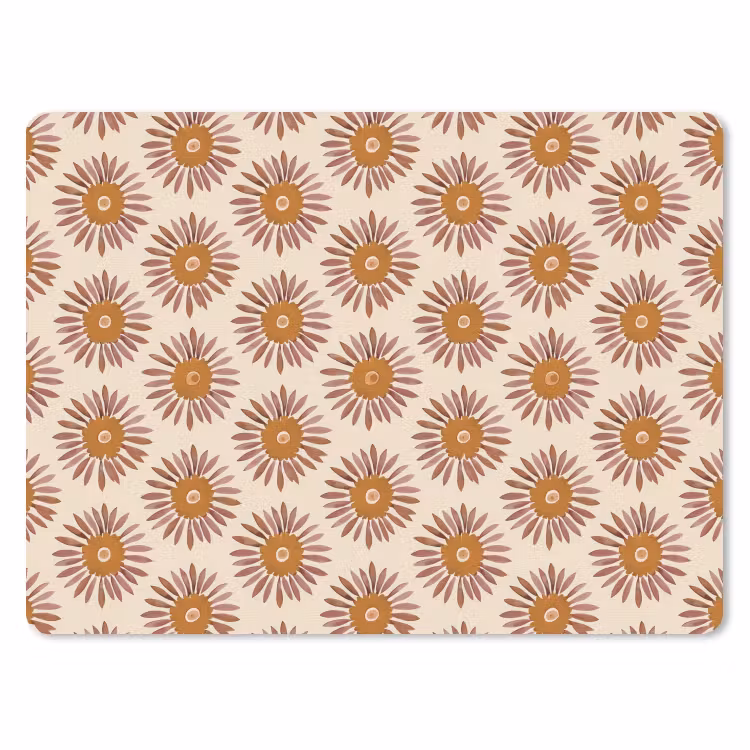 Patroon - Retro - Bruin muismat rubber klein 262 -3d