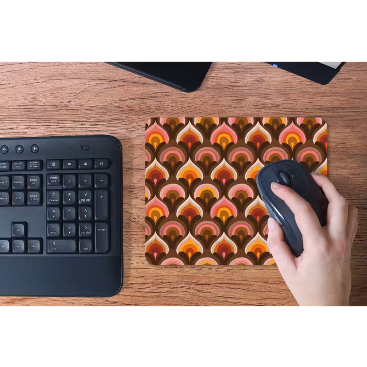 Patroon - Retro - Kleurrijk muismat rubber klein 262 -toetsenbord