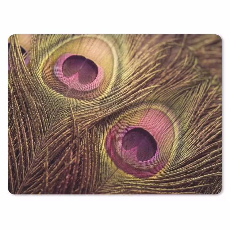Pauw - Veren - Paars - Groen muismat rubber klein -3d