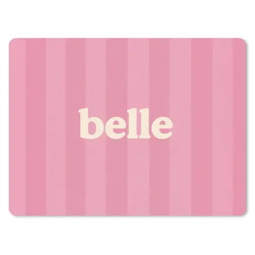 Roze - Gestreept - Belle muismat rubber klein -3d