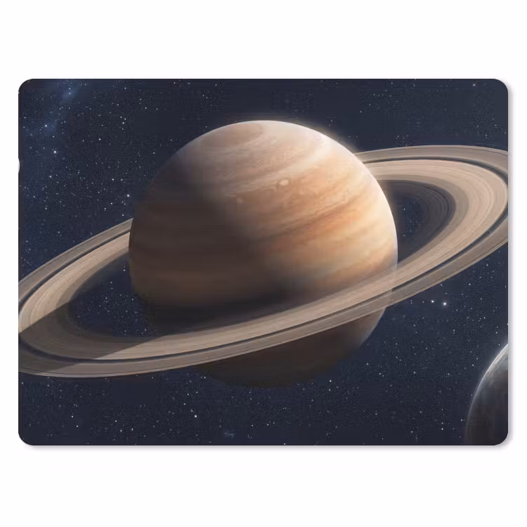 Planeten - Saturnus - Ruimte muismat rubber klein -3d