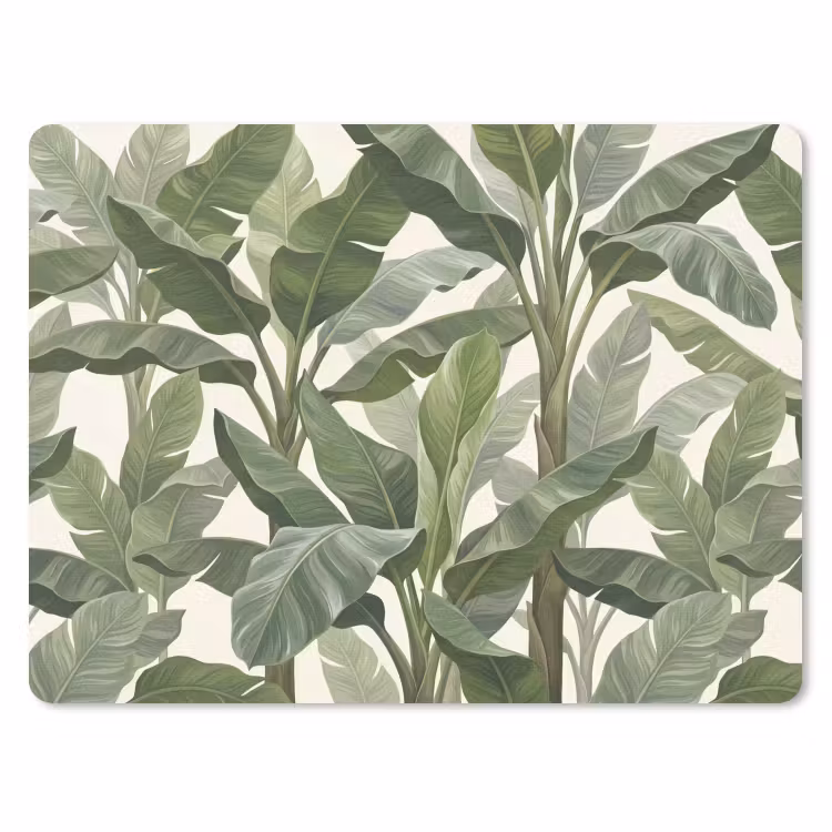 Planten - Bladeren - Tropisch - Groen muismat rubber klein -3d