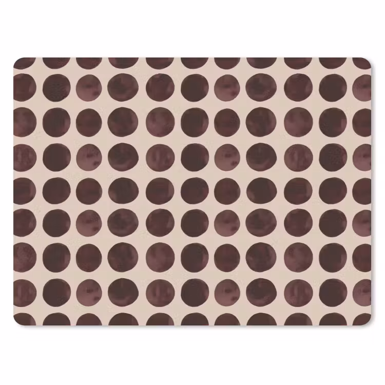Stippen - Patroon - Bruin muismat rubber klein 262 -3d