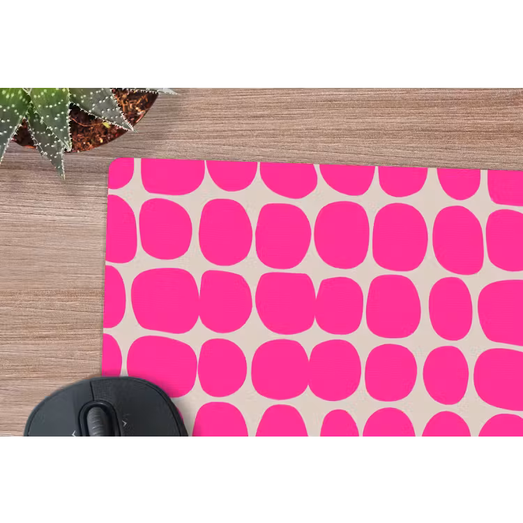 Stippen - Patroon - Roze muismat rubber klein 262 -closeup