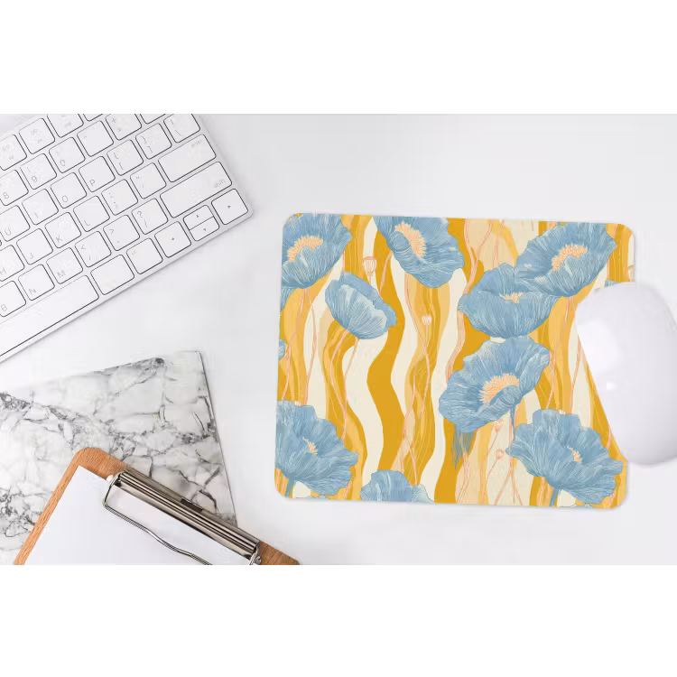 Papavers - Botanisch - Blauw muismat rubber klein 262 -witbureau
