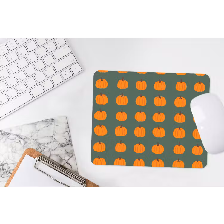 Pompoen - Patroon - Oranje muismat rubber klein 262 -witbureau