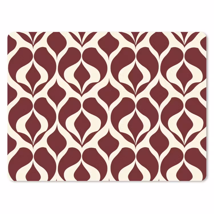 Rood - Druppelpatroon - Grafisch muismat rubber klein 262 -3d